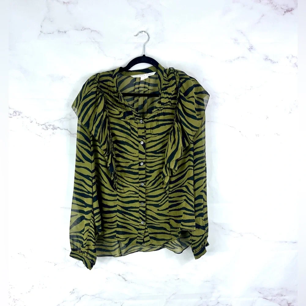 VERONICA BEARD 100% Silk Camilla Blouse